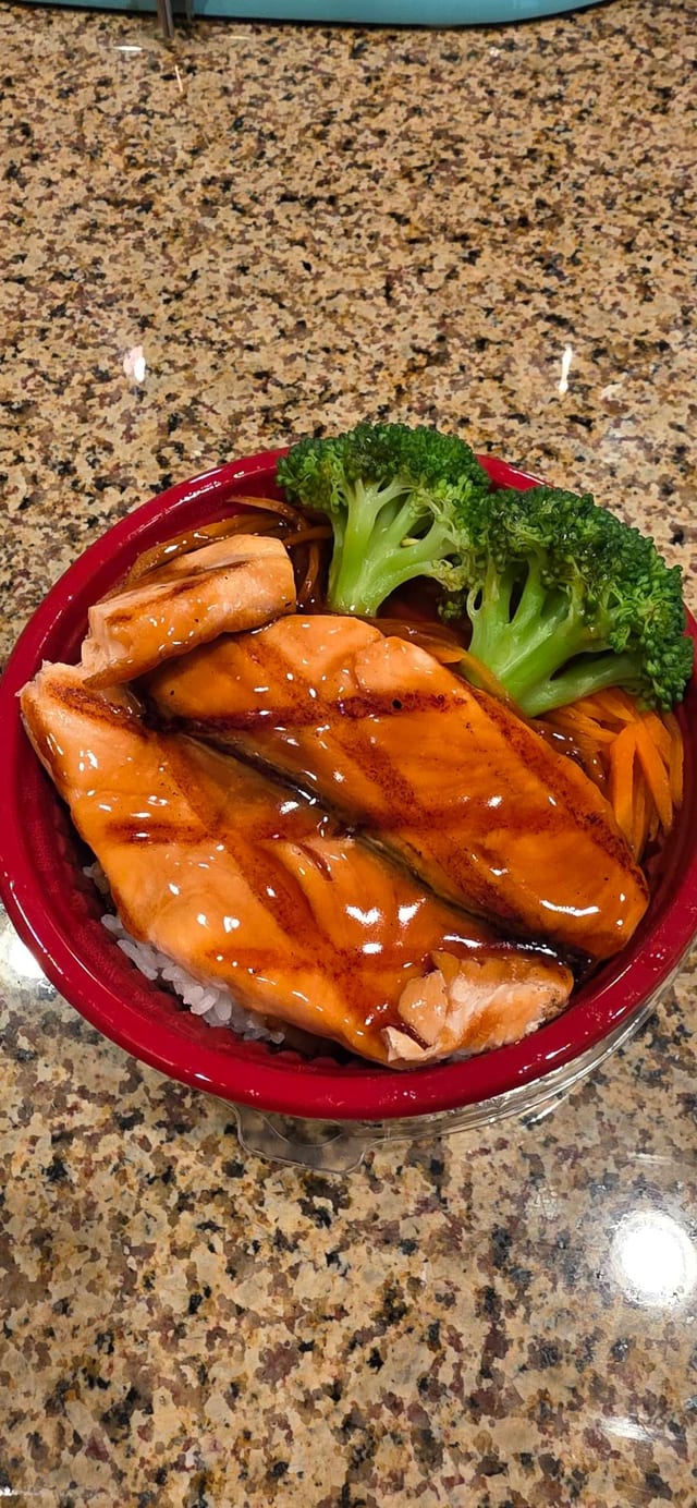 Salmon Teriyaki Rice Bowl.