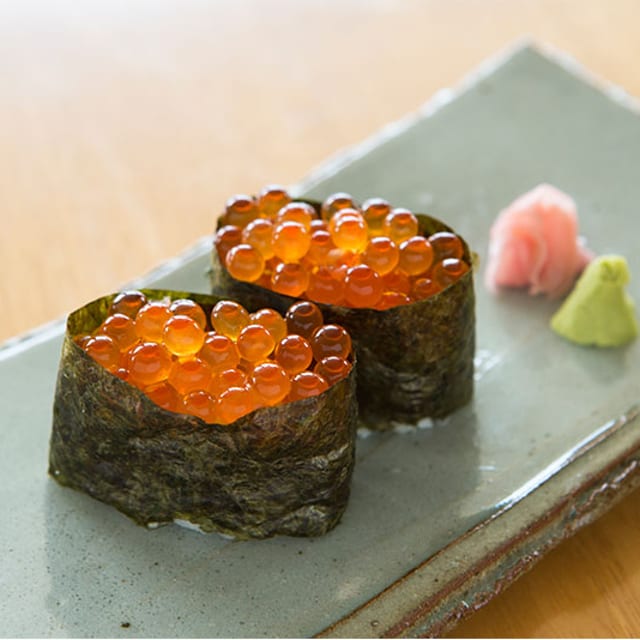Salmon Egg (IKURA) Nigiri.