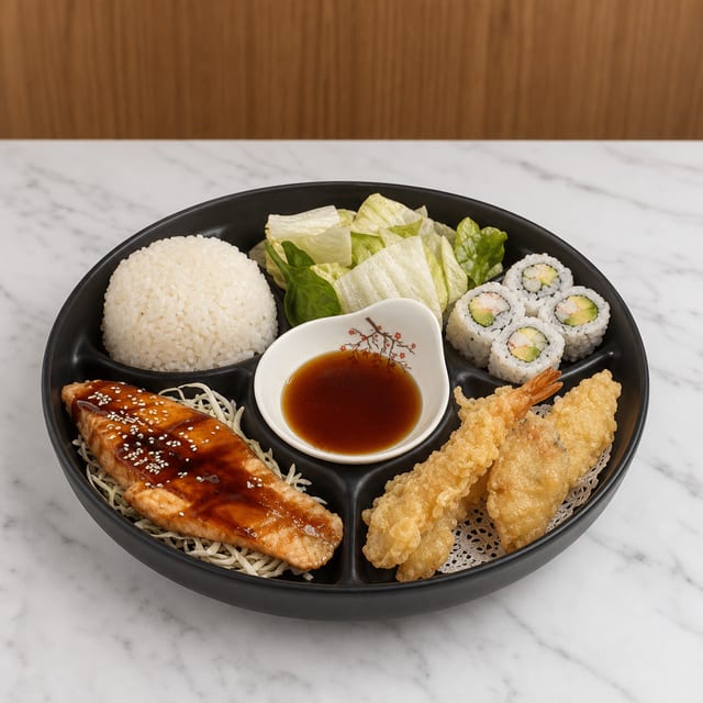 Salmon Teriyaki Bento.