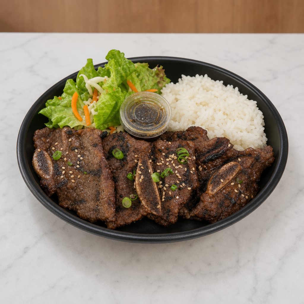 Korean Short Ribs Entree.