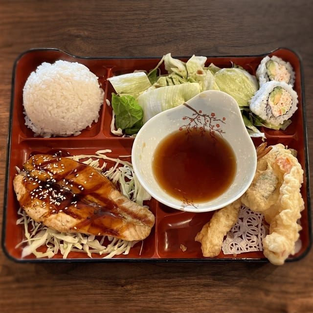 Salmon Teriyaki Bento.