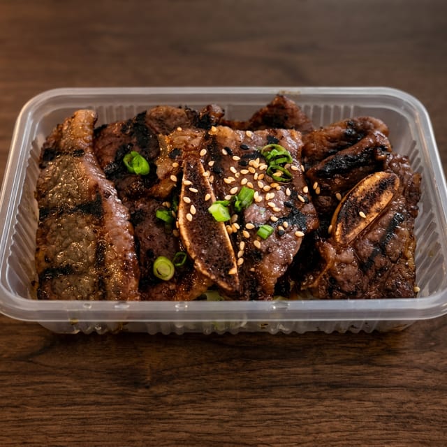 Korean Short Ribs Entree.