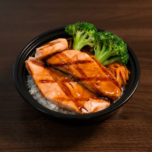 Salmon Teriyaki Rice Bowl.